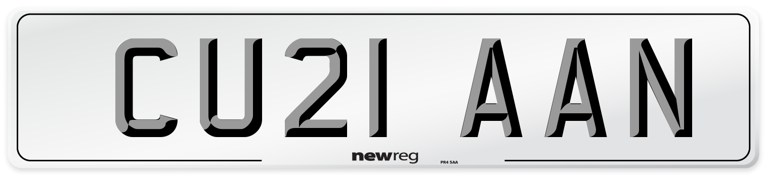CU21 AAN Number Plate from New Reg